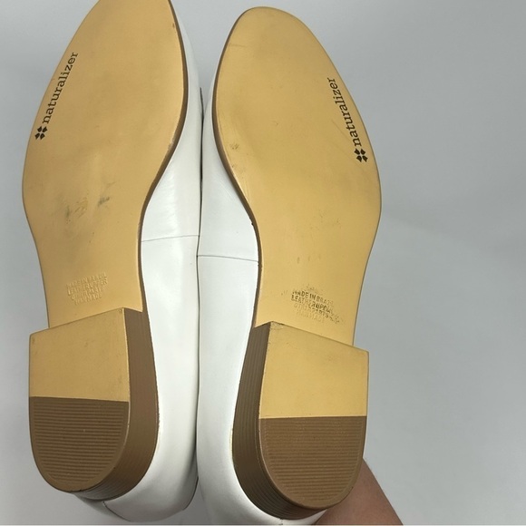 Naturalizer White Leather Tassel Loafers Size 9W - Picture 6 of 11